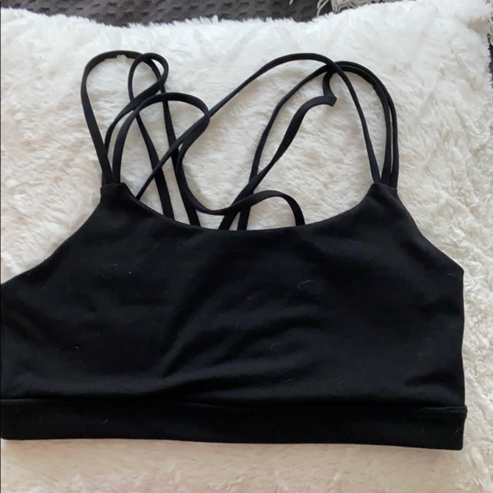 EUC Black Strappy Sports Bra